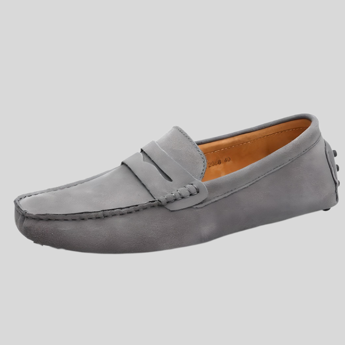Hayley – Classic Suede Slip-On Shoes with a Comfortable Fit-Grey-6.5-State of Style