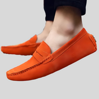 Hayley – Classic Suede Slip-On Shoes with a Comfortable Fit-Orange Colour-6.5-State of Style