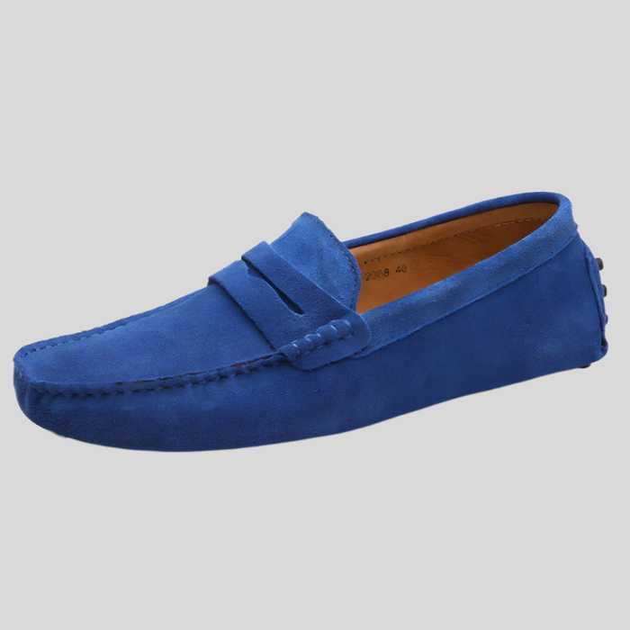 Hayley – Classic Suede Slip-On Shoes with a Comfortable Fit-Royal Blue-6.5-State of Style