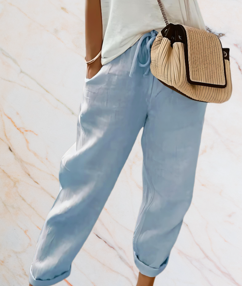 Hazel – High-Waisted Ankle-Length Tights with a Flattering Fit-XS-Blue-State of Style