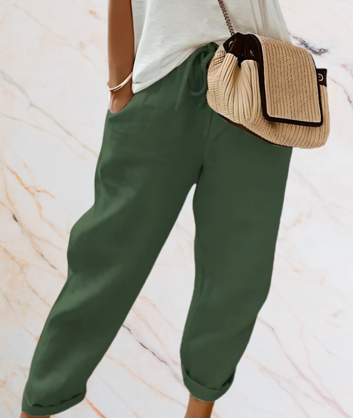 Hazel – High-Waisted Ankle-Length Tights with a Flattering Fit-XS-Green-State of Style