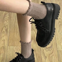 Hazel Traditional Socks – 6-Pack Vintage Knit Socks with Lace & Ruffles-State of Style