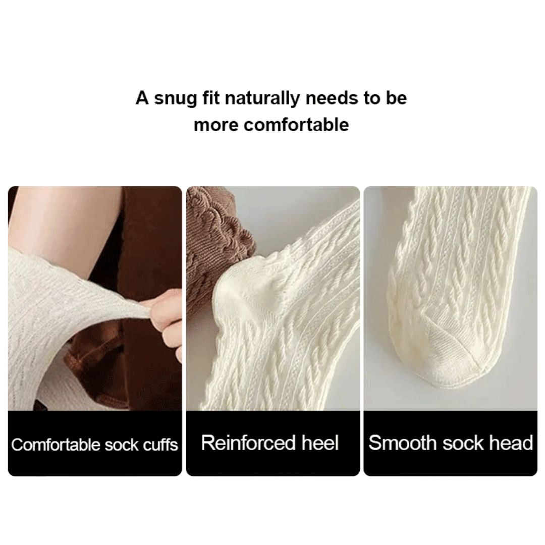 Hazel Traditional Socks – 6-Pack Vintage Knit Socks with Lace & Ruffles-State of Style