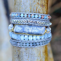 Healing Blue Topaz Wrap Bracelet - Aurina-State of Style