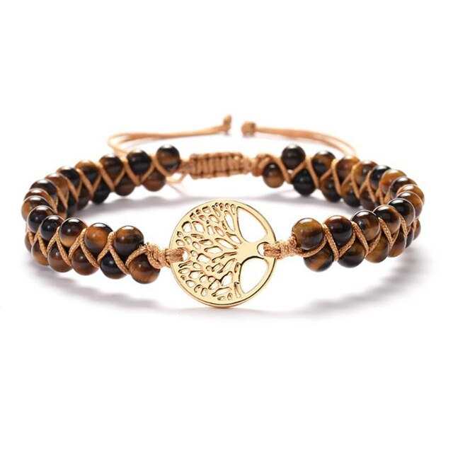 Healing Bracelet for Women | Crystal Bead Jewellery-Brown-State of Style