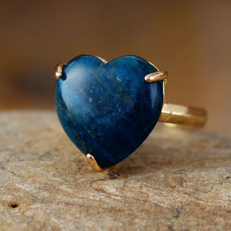 Healing Heart Gemstone Ring - Selena-Apatite-State of Style