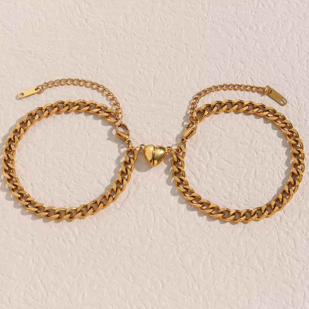 Heart Bracelet Set - Liora-Gold-State of Style