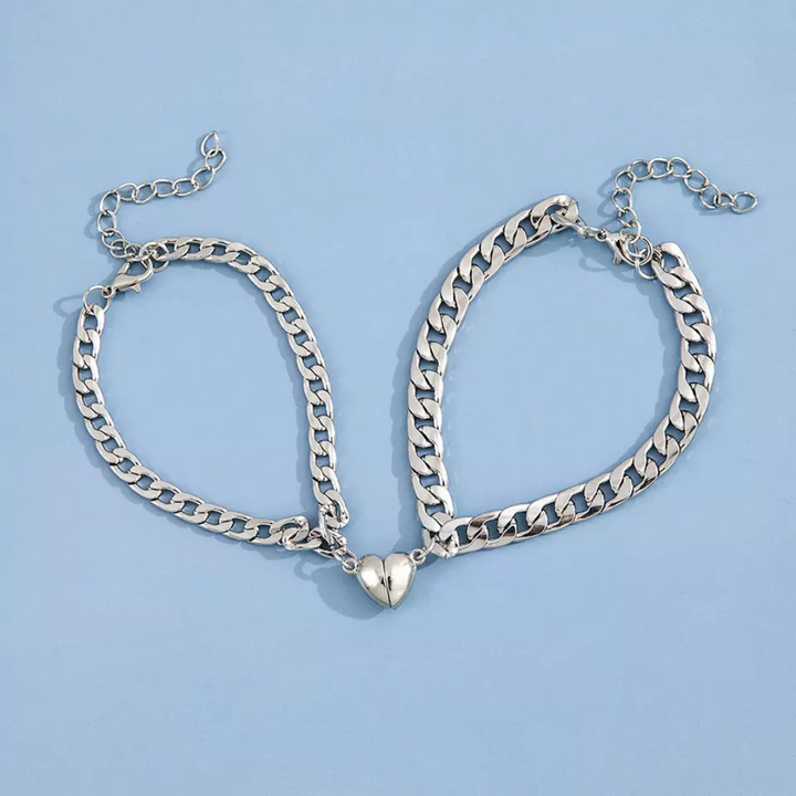 Heart Bracelet Set - Liora-Silver-State of Style