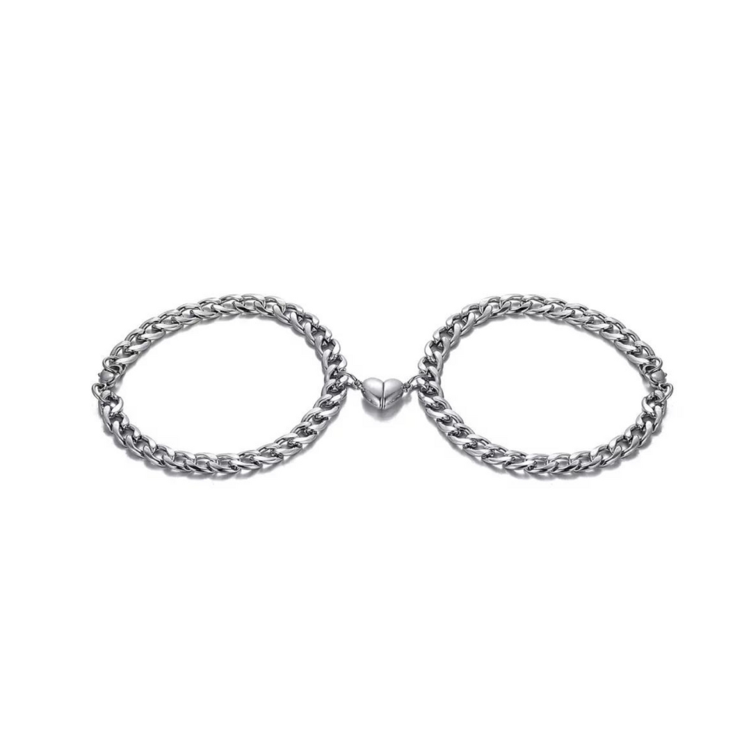Heart Bracelet Set - Liora-Silver-State of Style