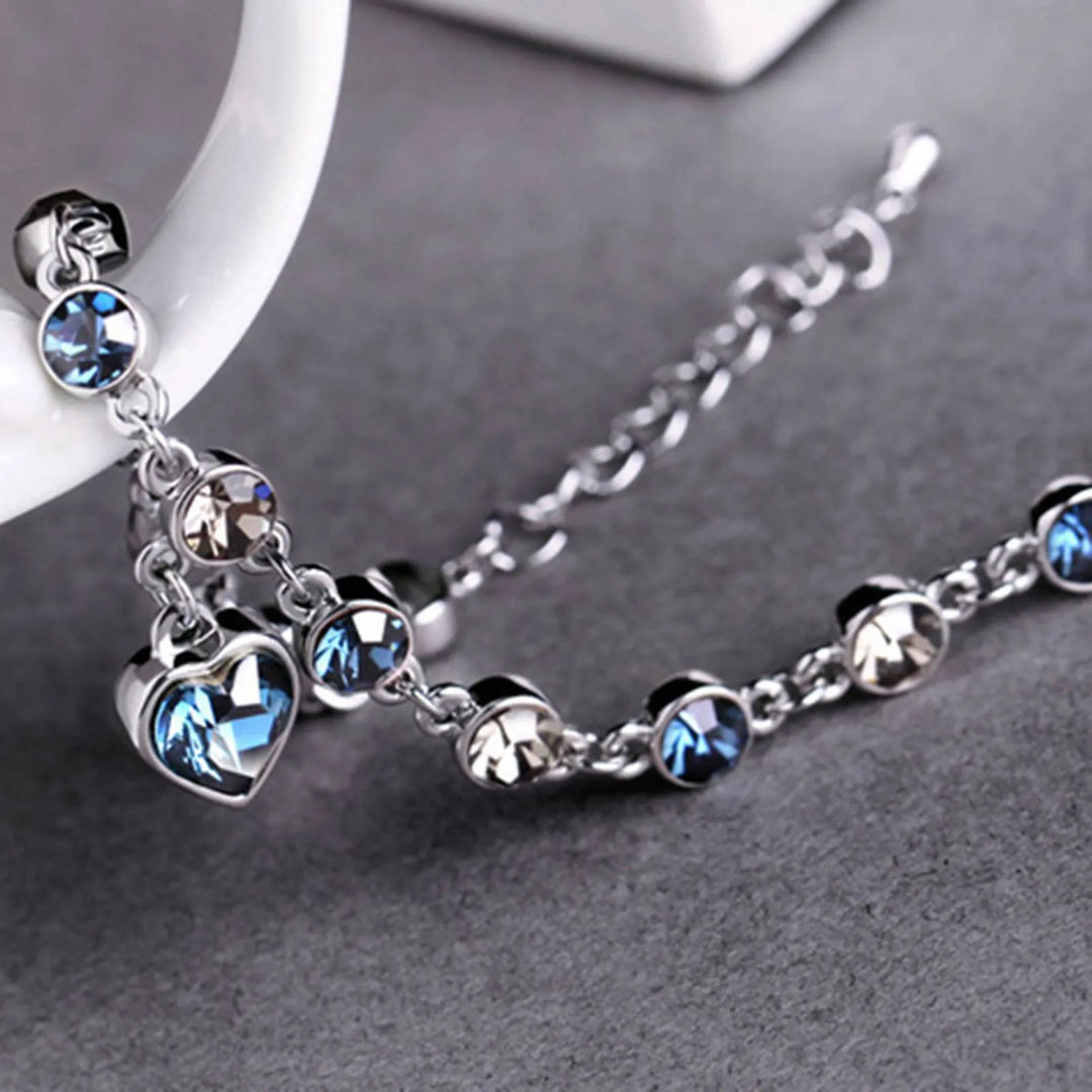 Heart of the Ocean Crystal Bracelet-State of Style