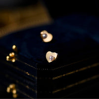 Heart Pearl Studs - Amelie-State of Style
