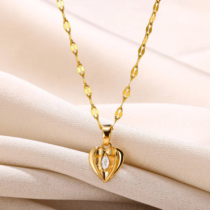 Heart Pendant Necklace | Elegant Jewellery for Women-Concave Heart-State of Style