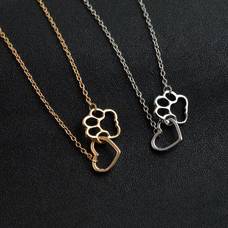 Heartwarming Necklace for Animal Lovers - PawHeart-Gold-State of Style