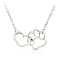 Heartwarming Necklace for Animal Lovers - PawHeart-Silver-State of Style
