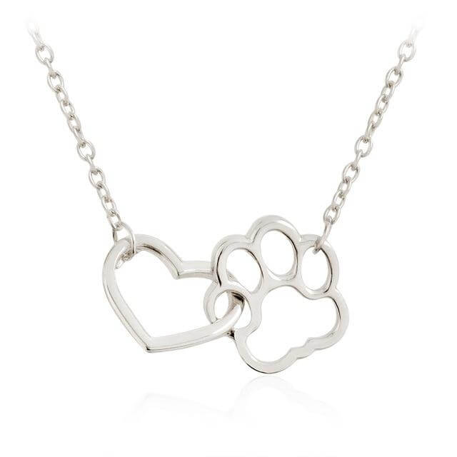 Heartwarming Necklace for Animal Lovers - PawHeart-Silver-State of Style