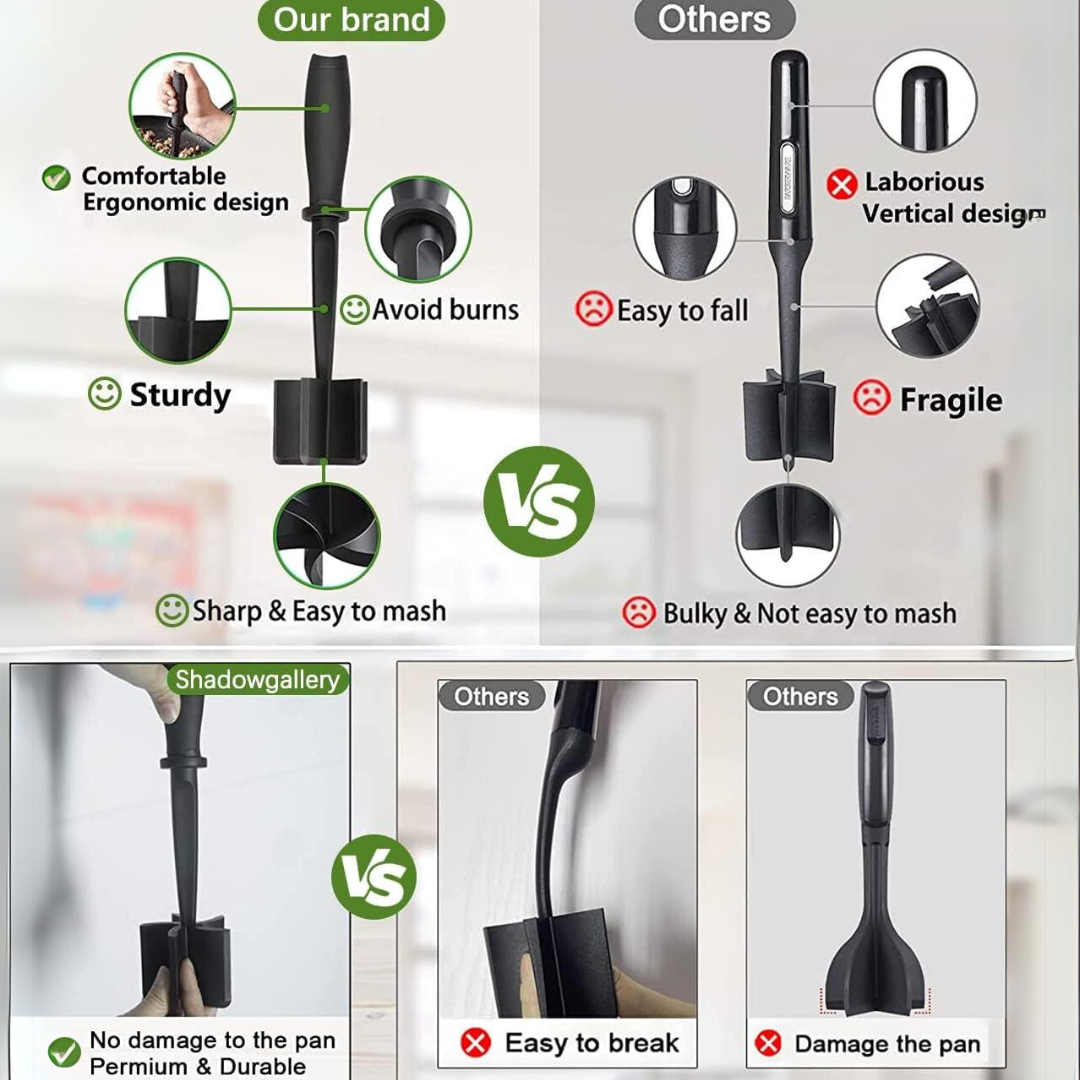 Heat-resistant Meat Chopper-Black-State of Style