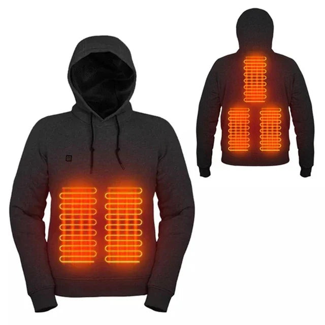 Heated Unisex Hoodie - ThermaHoodie-Black-S-State of Style