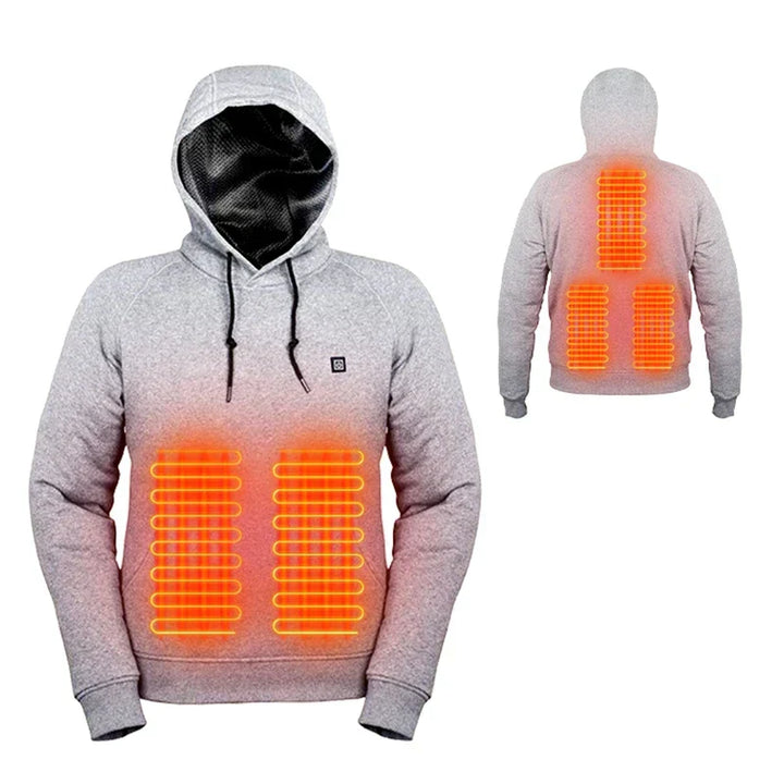 Heated Unisex Hoodie - ThermaHoodie-Grey-S-State of Style