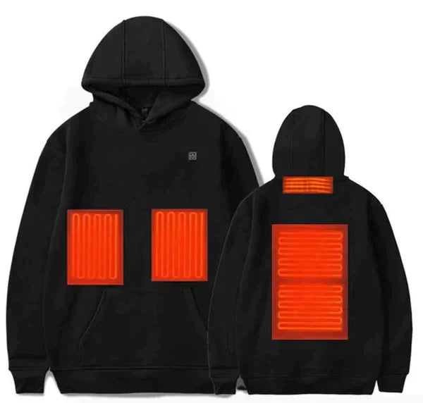 Heated Unisex Hoodie - ThermaHoodie-Grey-S-State of Style