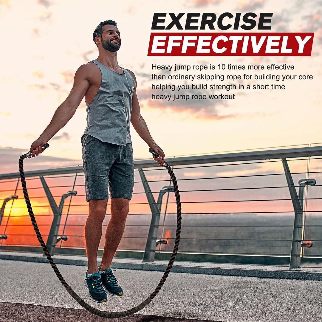 Heavy Weighted Jump Rope-1.2 kg = 2.65 lbs-State of Style