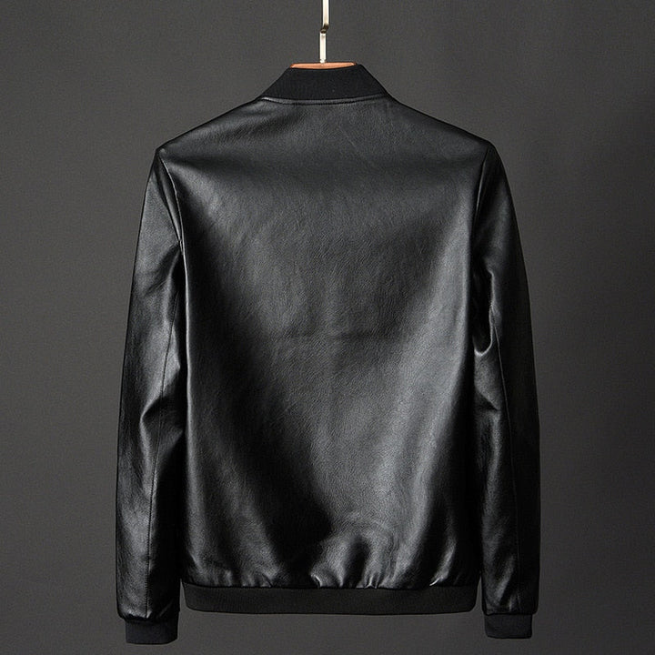 HeikosJacket | Men's Stylish Vegan Leather Jacket-Marine-M-State of Style