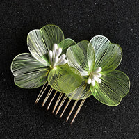 Helen Traditional Hair Accessories – Elegant Alloy Flower Hair Combs-Gold-State of Style