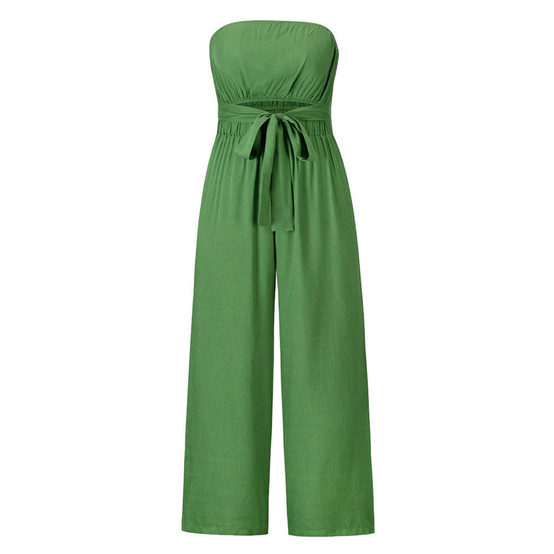 HelenasSuit | Women's Stylish Open-Back Jumpsuit-Green-S-State of Style