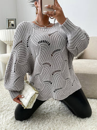 HendrikasShirt | Women's Cosy Oversized Sweater-Grey-S-State of Style