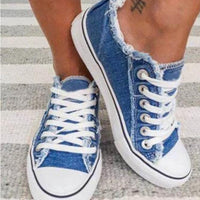 HendrikasShoes | Classic Lace-Up Canvas Shoes-Light Blue-4.5-State of Style