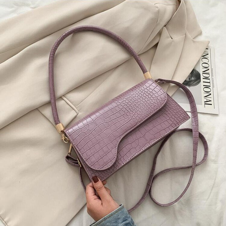 HerBag | Women's Stylish Crossbody Handbag-Purple-26x14x7cm-State of Style