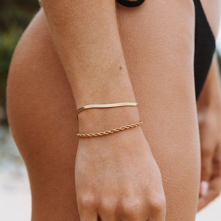 Herringbone Bracelet - Lana-Gold-State of Style