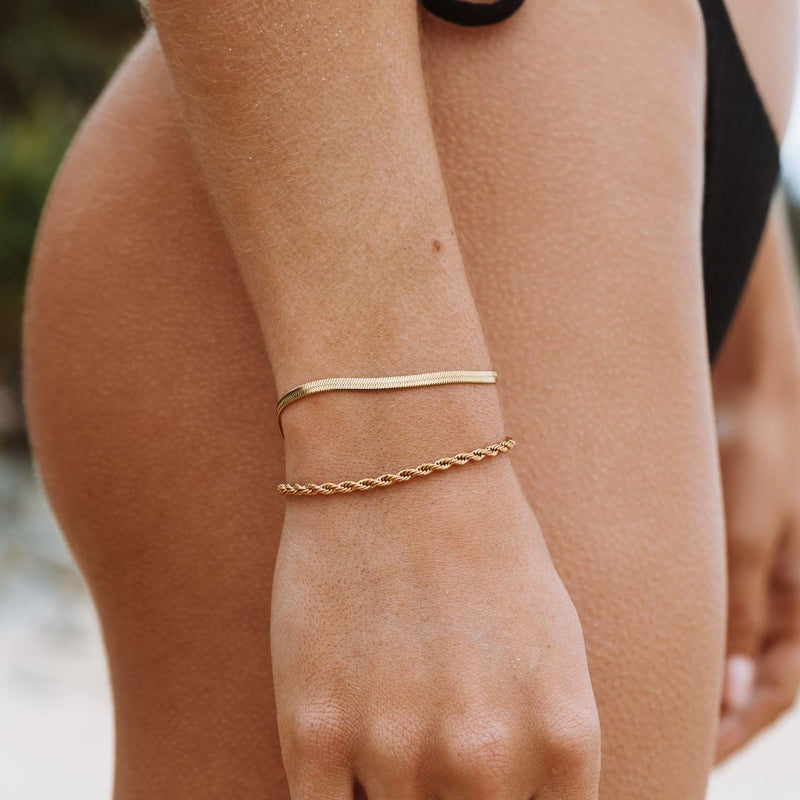Herringbone Bracelet - Lana-Gold-State of Style