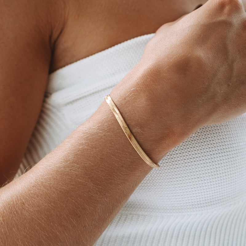 Herringbone Bracelet - Lana-Gold-State of Style
