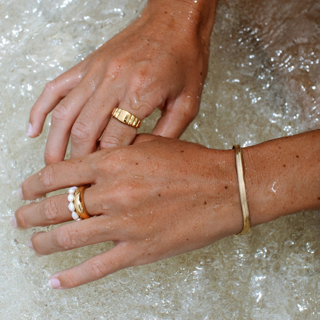 Herringbone Bracelet - Lana-Gold-State of Style