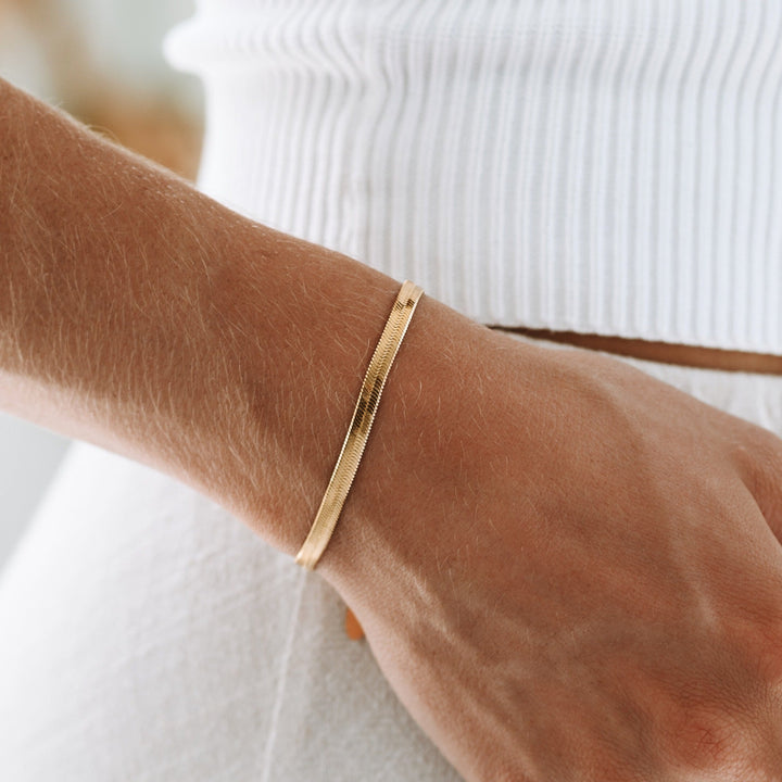 Herringbone Bracelet - Lana-Gold-State of Style