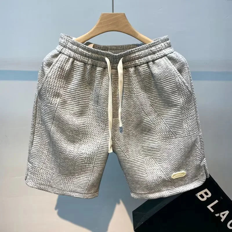 Herringbone men's shorts with Ice-Silk technology – Milo-Black-S-State of Style