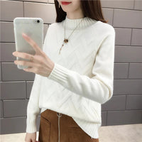 High Collar Sweater for Women | Elegant, Warm & Stylish-White-S-State of Style
