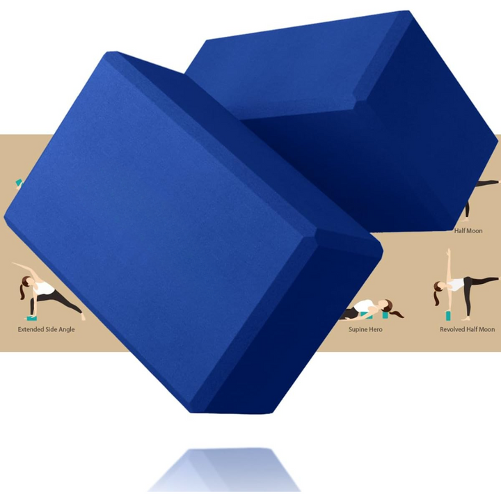 High Density EVA Foam Yoga Blocks (2 Pieces)-Blue-State of Style