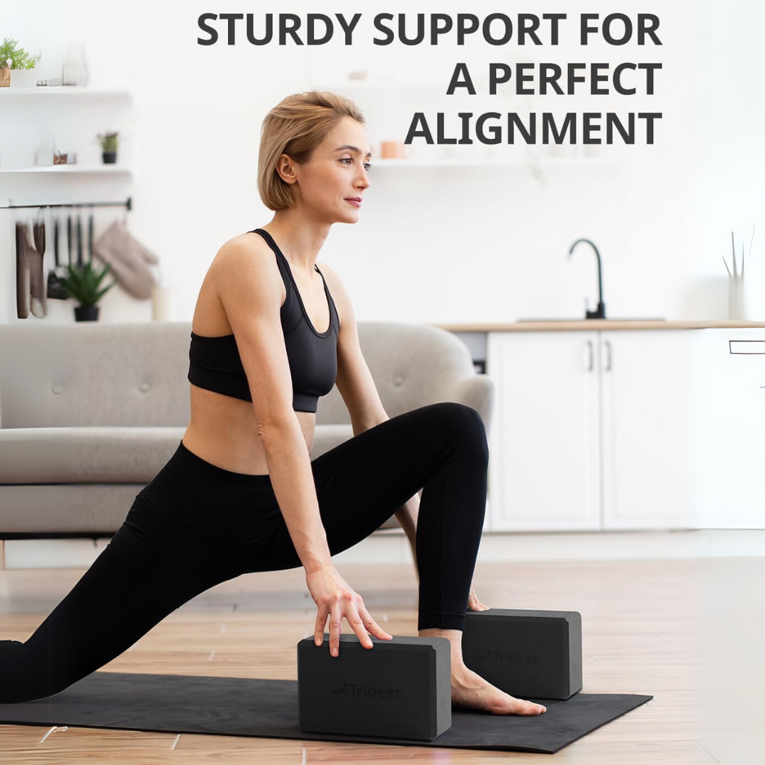 High Density EVA Foam Yoga Blocks (2 Pieces)-Grey-State of Style