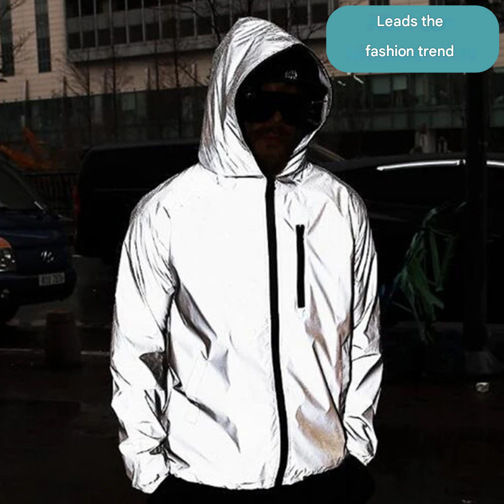 High-Reflective and Waterproof Unisex Rain Jacket - LumiSafe-S-State of Style