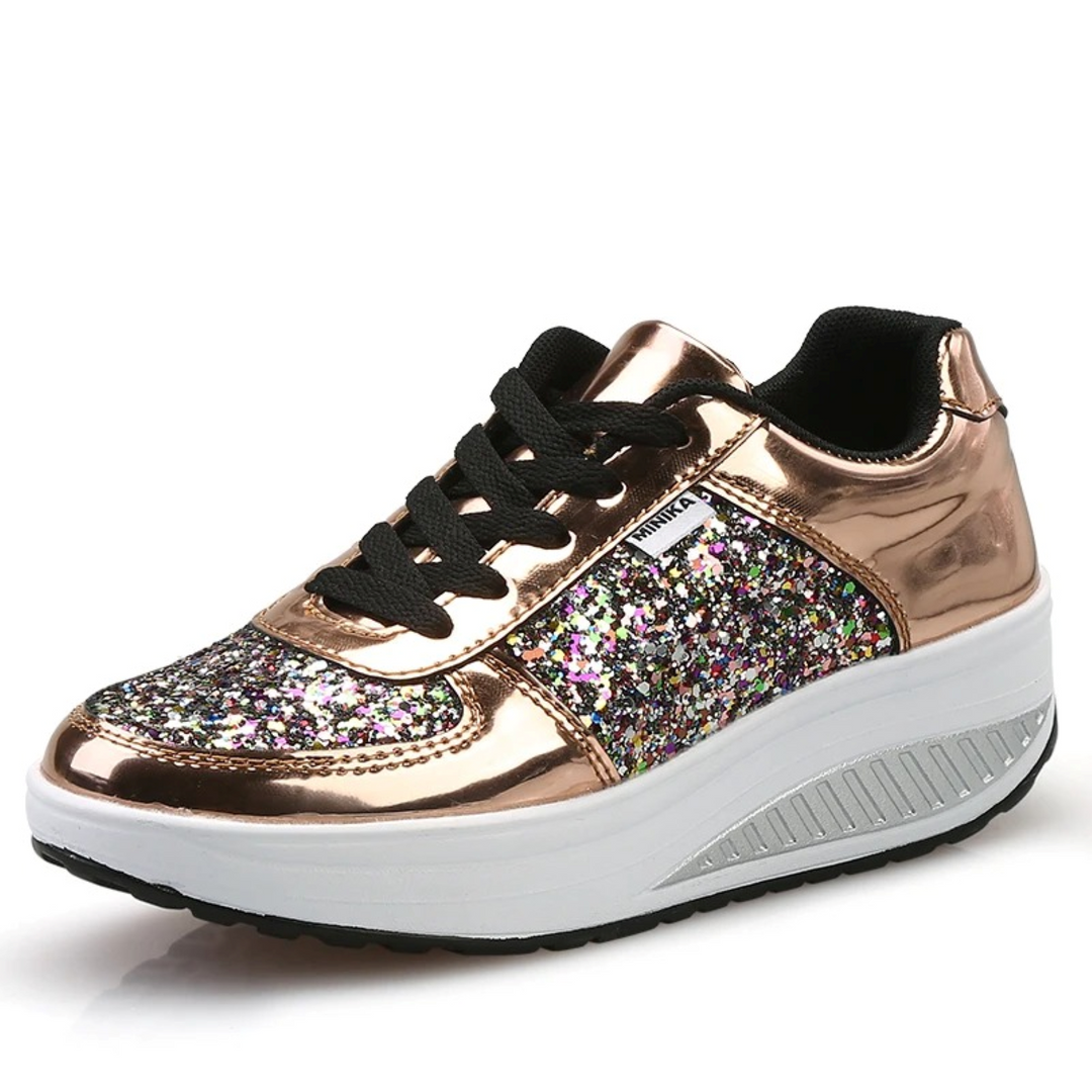 High Top Orthopaedic Women's Sneakers - ComfortStep-Gold-4-State of Style
