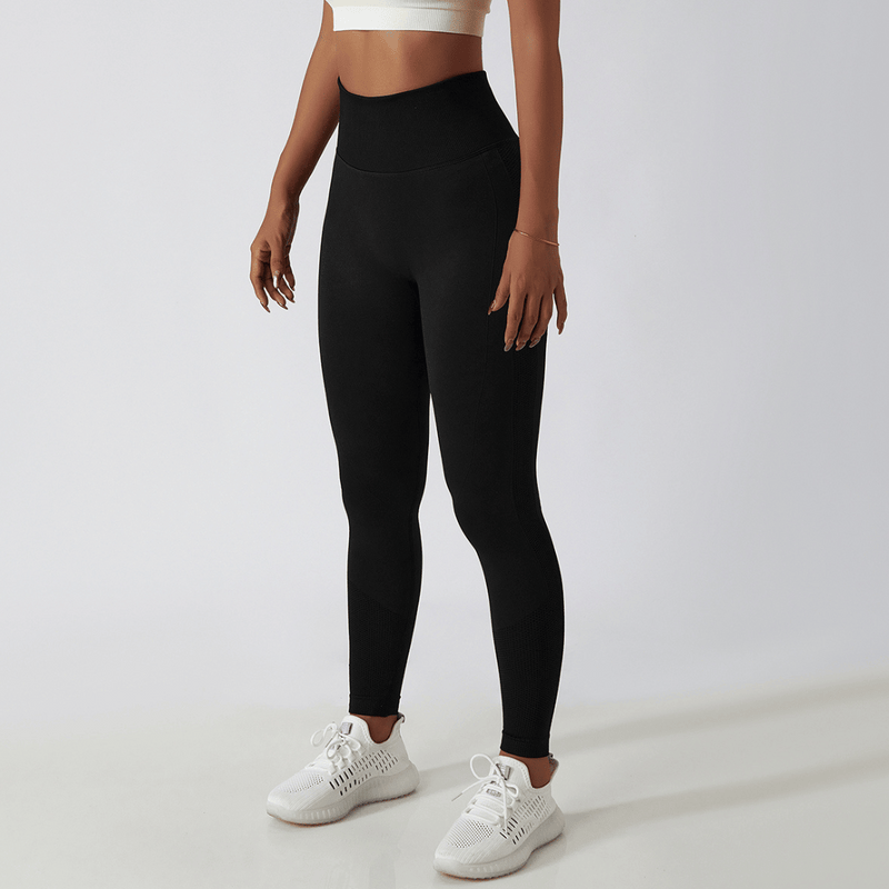 High Waist Ladies' Sports Leggings – FlexFit-Black-S-State of Style