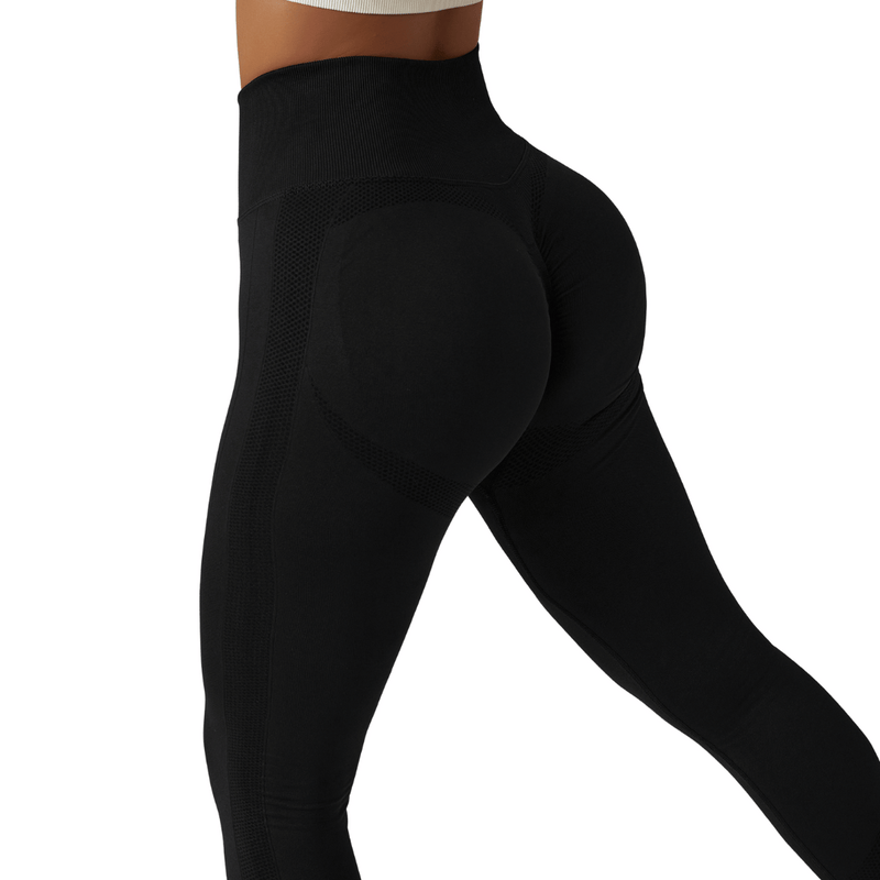 High Waist Ladies' Sports Leggings – FlexFit-Black-S-State of Style