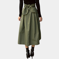 High-Waist Skirt with Bow Detail - Elina-Black-XS-State of Style