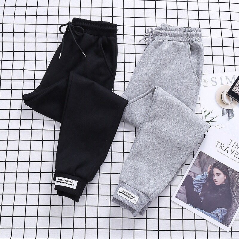 High Waist Sweatpants-Black-S-State of Style