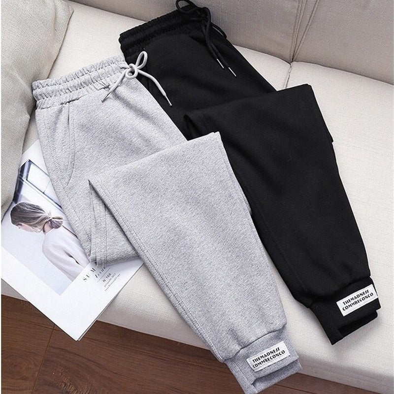 High Waist Sweatpants-Black-S-State of Style