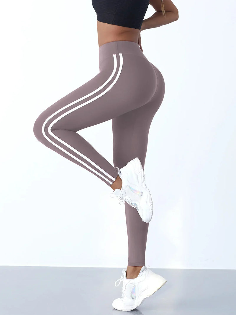 High Waist Yoga Legging - Mila-Grey White-S-State of Style