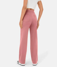 High-Waisted Elastic Casual Pants - Sophia-Stone Green-S (36)-State of Style