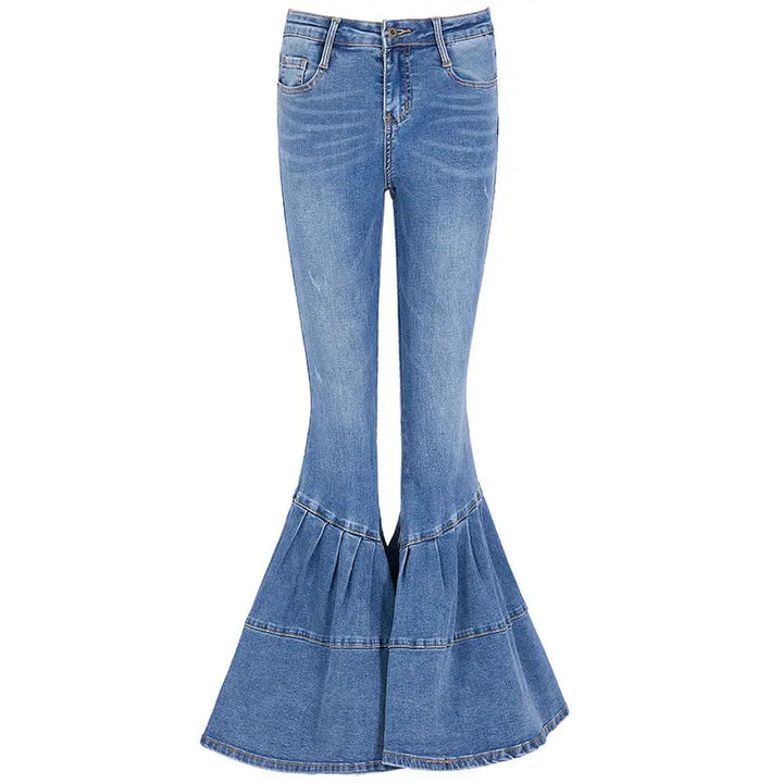 High Waisted Flared Jeans - Mia-Blue-26-State of Style