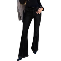 High-Waisted Flared Women's Jeans – Stella-Black-2XS-State of Style